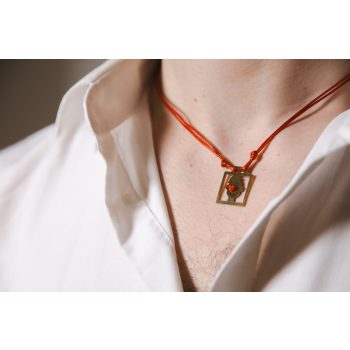 PIROS ORR nyaklánc - fiú bohóc